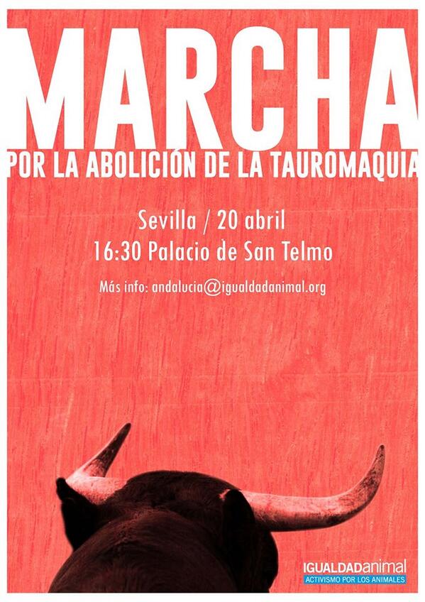 manifestacion antitaurina sevilla 2014