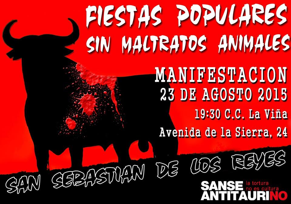 manifestacion antitaurina san sebastian de los reyes