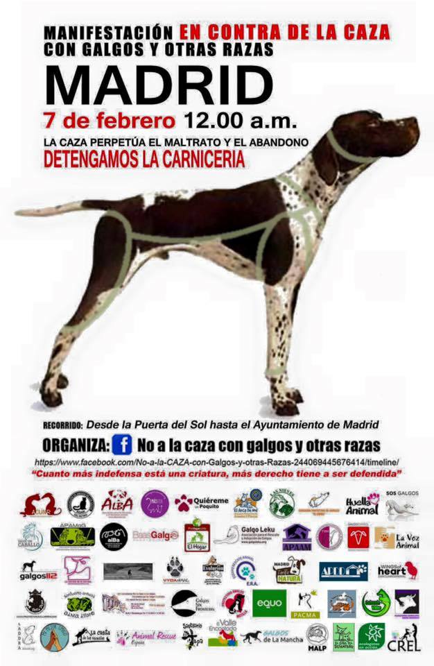 manifestación contra la caza