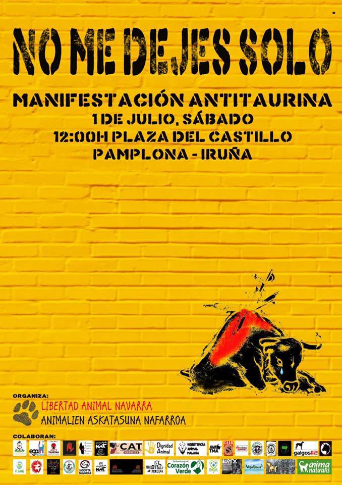 manifestacion antitaurina pamplona
