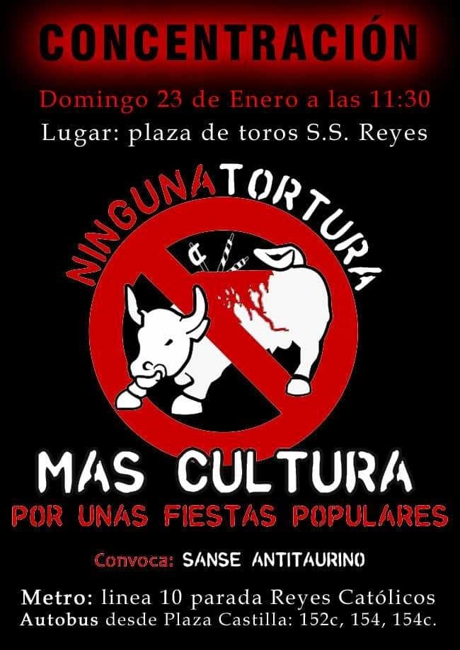 manifestacion antitaurina sanse