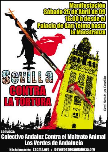 manifestacion antitaurina en sevilla