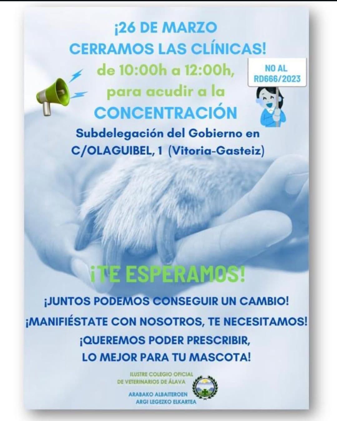 manifestacion veterniarios vitoria gasteiz