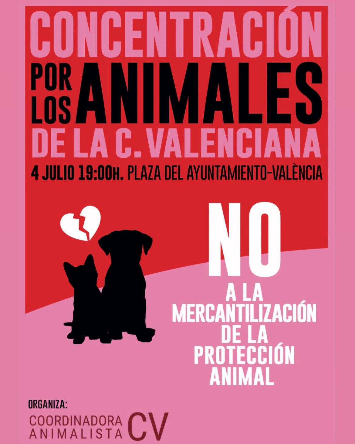 concentracion por los derechos de los animales valencia